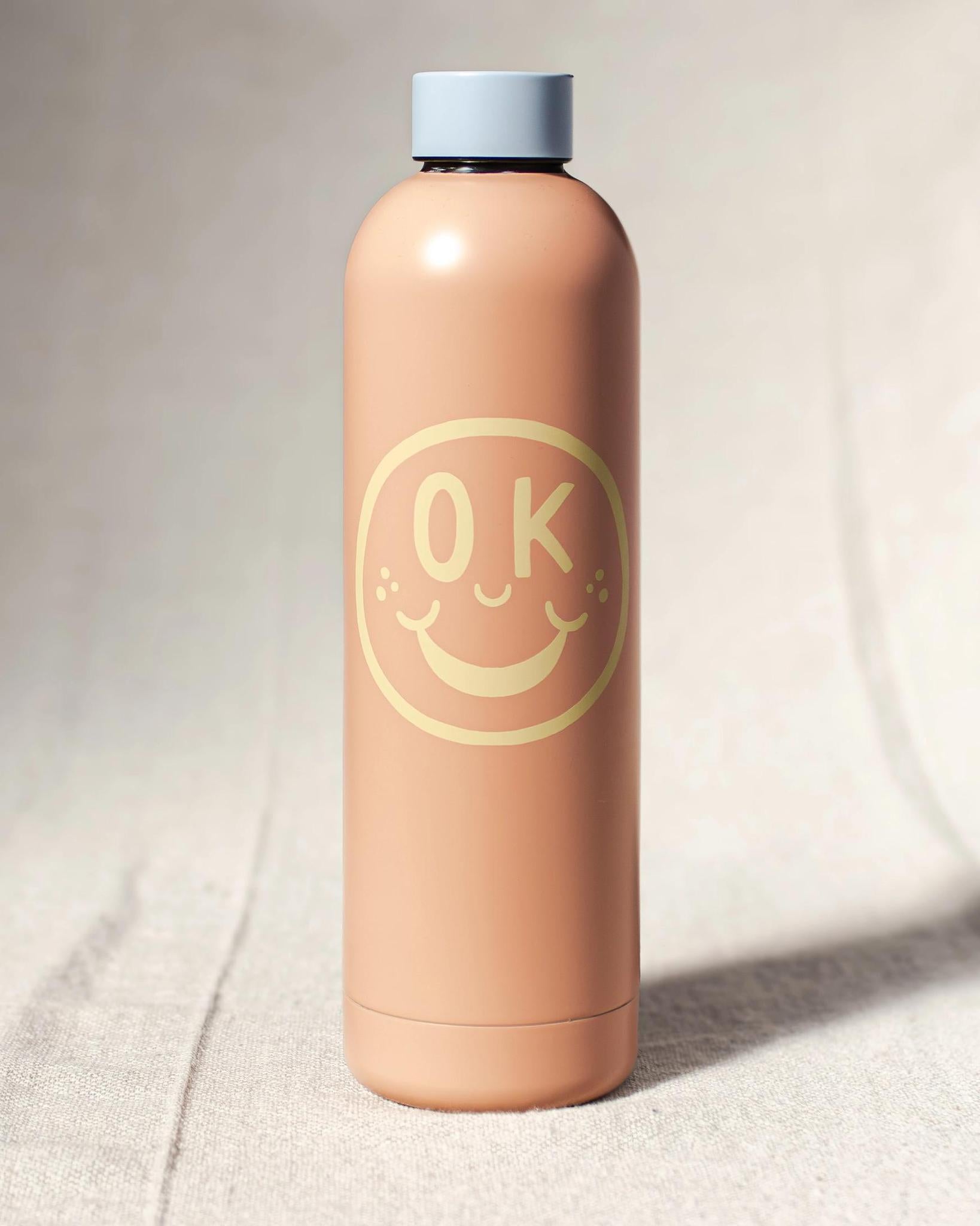 Shop Good A-Ok Smiley Water Bottle